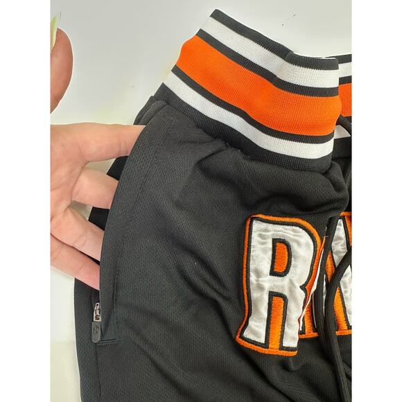 RawGear Mens Shorts Size Medium Black Orange Front Embroidered Drawstring - Picture 4 of 11
